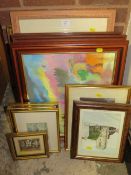 A COLLECTION OF ASSORTED PICTURES AND PRINTS TO INCLUDE OILS