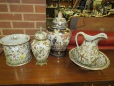 A SELECTION OF MODERN EASTERN STYLE FLORAL CERAMICS