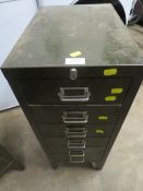 A VINTAGE 6 DRAWER STEEL FILING STORAGE CABINET
