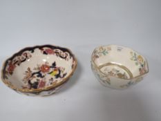 A MASON MANDALAY BOWL TOGETHER WITH A MASONS PEONY BOWL
