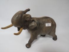 A LARGE BESWICK MATT ELEPHANT