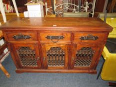 A COLONIAL HARDWOOD SIDEBOARD W-137 CM