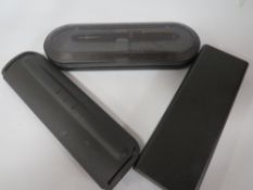 THREE VINTAGE BOXED PEN SETS - PARKER MULTIFUNCTION PEN / PENCIL - EROFA MAJOHN FOUNTAIN PEN /