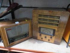 TWO VINTAGE VALVE RADIOS