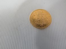 QUEEN VICTORIA 1867 SHIELD BACK HALF SOVEREIGN, DIE NUMBER 13