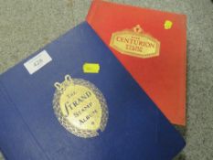 A CENTURION STAMP ALBUM AND CONTENTS TOGETHER WITH THE STRAND STAMP ALBUM WITH CONTENTS