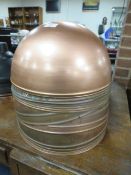 A QUANTITY OF 14 COPPER CIRCULAR SHADES/BOWLS DIA. 36 CM