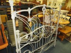 A MODERN METAL DOUBLE BED FRAME W-135 CM