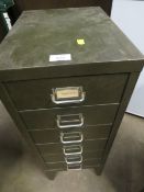 A VINTAGE 6 DRAWER STEEL FILING STORAGE CABINET