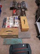 A SELECTION OF TOOL BOXES AND CONTENTS