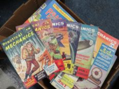 A BOX OF ASSORTED PRACTICAL MECHANICS MAGAZINES