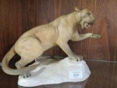 A BESWICK MATT PUMA ON ROCK NUMBER 1702