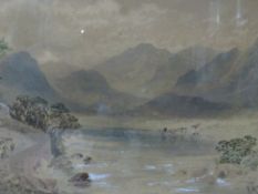 A.M. ARTHUR A WATERCOLOUR DEPICTING A MOUNTAIN STREAM