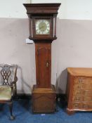 A 19TH CENTURY OAK CASED 30 HOUR LONGCASE CLOCK BY WEBSTER OF SALOP, having a 10