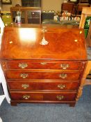 A REPRODUCTION WALNUT BUREAU - W 82 CM