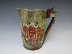 A ROYAL DOULTON 'THE TOWER OF LONDON' JUG, No. 132 / 500, H 24 cm