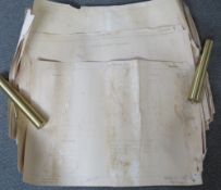 TWELVE FRENCH SCHOOL TECHNICAL DRAWINGS, indistinctly signed, to include weaponry studies, all