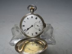 A VINTAGE 925 SILVER QUARTER REPEATING POCKET WATCH, Dia. 56 cm