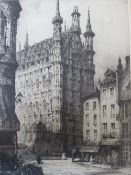 ANDREW FAIRBAIRN AFFLECK (1877-1936) Continental town scene with figures, signed in pencil lower