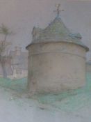 JAMES VALENTINE JELLEY (1885-1942). Study of a country house with dovecote in foreground, signed