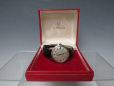 AN OMEGA SEAMASTER WRISTWATCH IN ORIGINAL BOX, Dia. 3.5 cm, box A/F