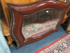 A MODERN SHAPED RECTANGULAR MIRROR 93 X 134 CM