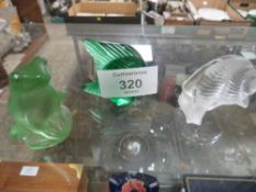 THREE UNBOXED LALIQUE BOXED PAPERWEIGHTS