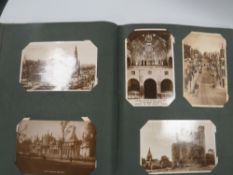 TWO EDWARDIAN POSTCARD ALBUMS AND CONTENTS