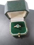 A LADIES 9 CARAT GOLD DRESS RING
