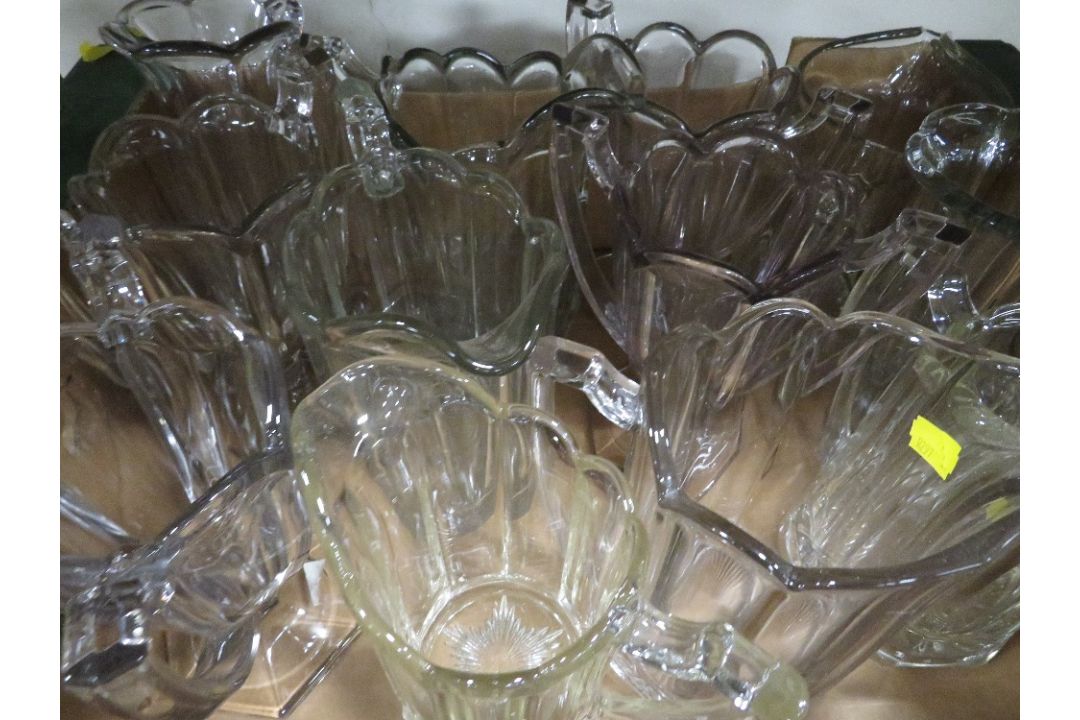 THREE TRAYS OF CLEAR PRESSED GLASS - Image 3 of 4