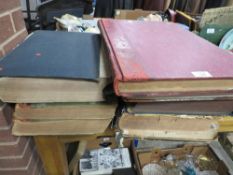 EIGHT BOUND VOLS EARLY 20TH CENTURY INCLUDING FIGARO -PARIS 1901 WITH COLOURED PLATES AND L'