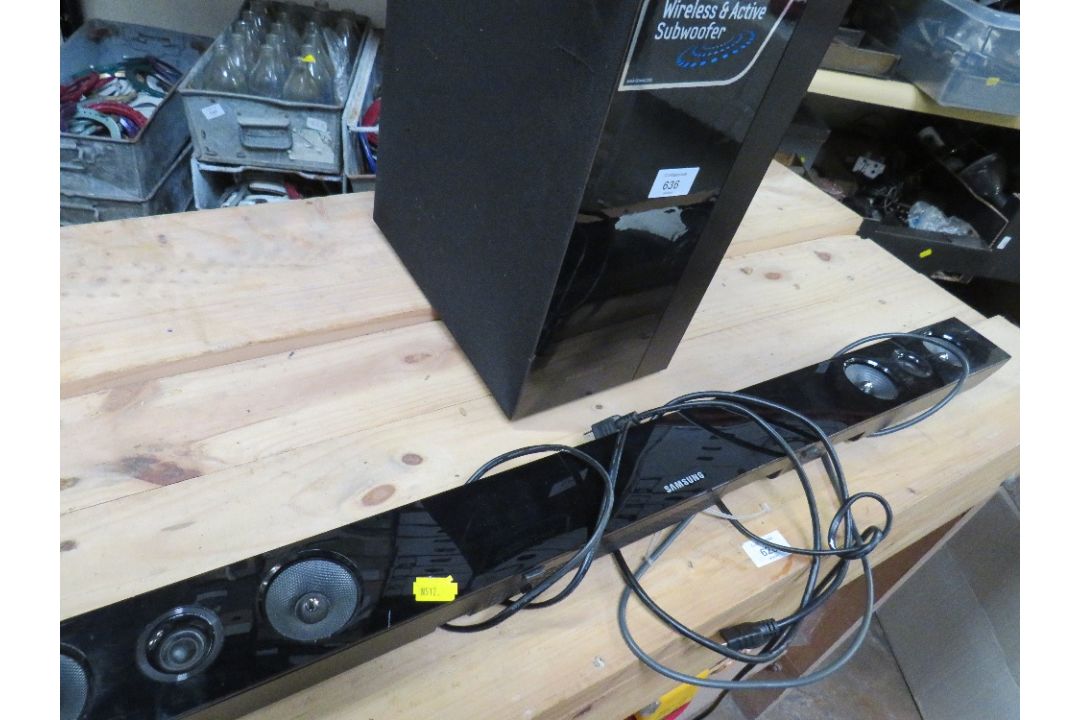 A SAMSUNG SOUND BAR AND A SUBWOOFER - Image 5 of 5