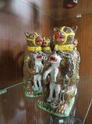 SIX REPRODUCTION BEAR GREASE BEAR TEA POTS