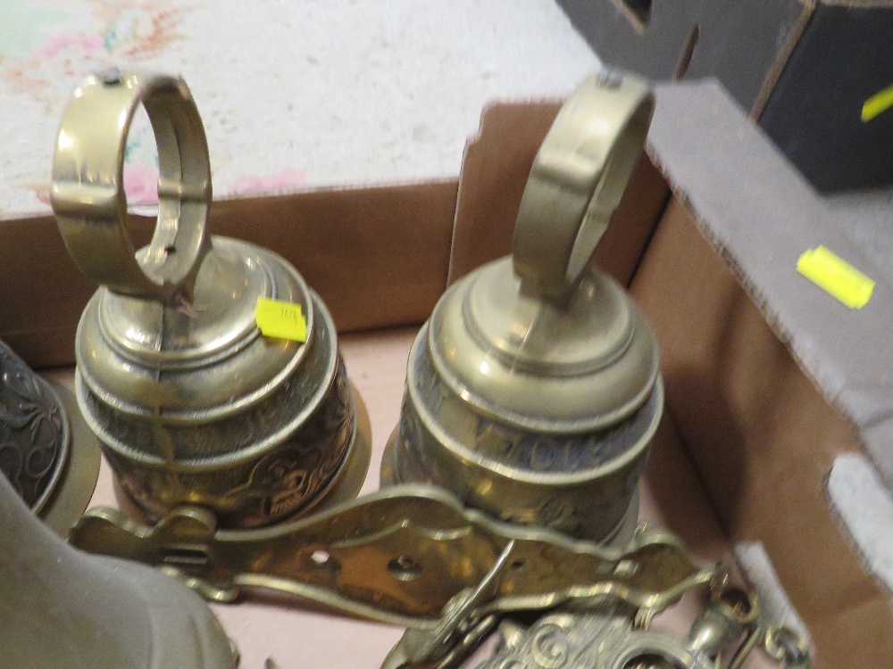 A QUANTITY OF BRASS BELLS TO INCLUDE ONE STAMPED 1839 - Image 3 of 4