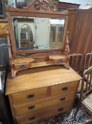 AN EDWARDIAN SATINWOOD DRESSING TABLE