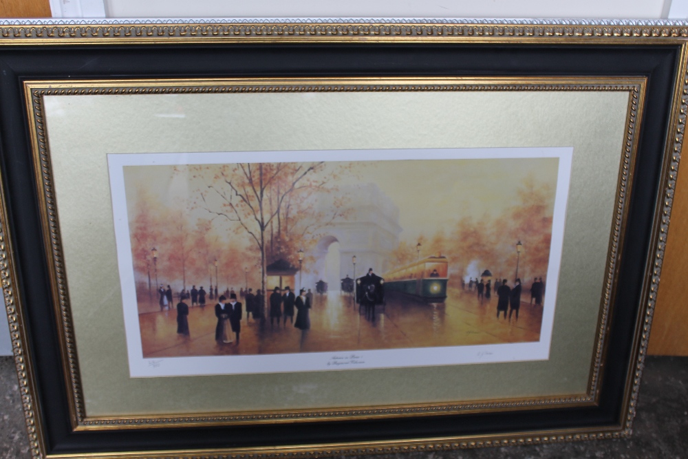 TWO LARGE PARISIAN PRINTS TOGETHER WITH A SHAKESPEARE ENGRAVING (3) - Image 2 of 3