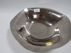 A GEORG JENSEN STAINLESS STEEL SHAPE BOWL