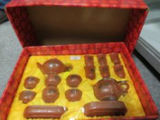 A BOXED ORIENTAL STYLE TEA SET