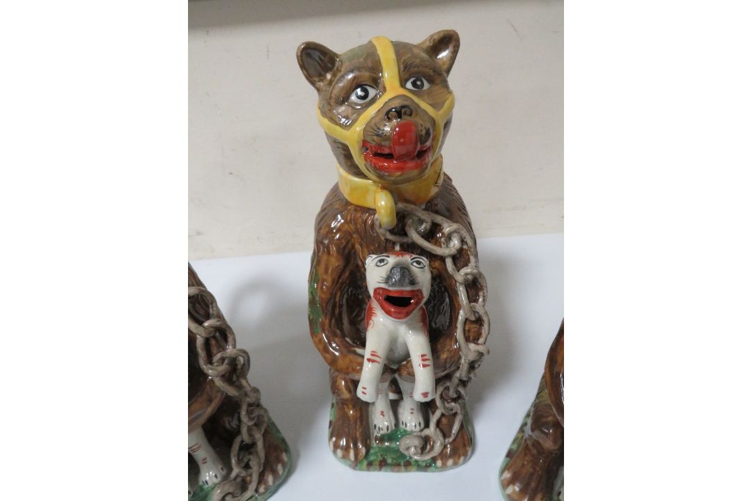 FIVE REPRODUCTION BEAR GREASE TEAPOTS - Image 2 of 4