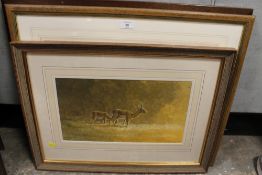 THREE FRAMED WILDLIFE WATERCOLOURS TO INC DUCKS