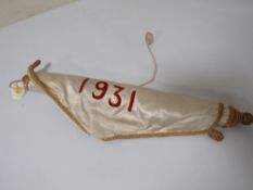 A VINTAGE SILK PENNANT FOR THE HESTON N.U.T.G 1931