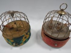 TWO NOVELTY AUTOMATON MODELS BIRD CAGES