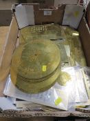 A SELECTION OF NEW / OLD STOCK BAROMETER AND WEATHER STATION BRASS DIALS