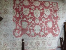 A LARGE 20TH CENTURY KILIM WOOLLEN RUG