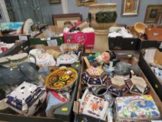 THREE TRAYS OF ASSORTED CERAMICS TO INCLUDE MASONS ETC