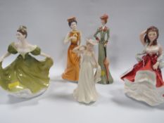 A COLLECTION OF FIVE ROYAL DOULTON FIGURES 