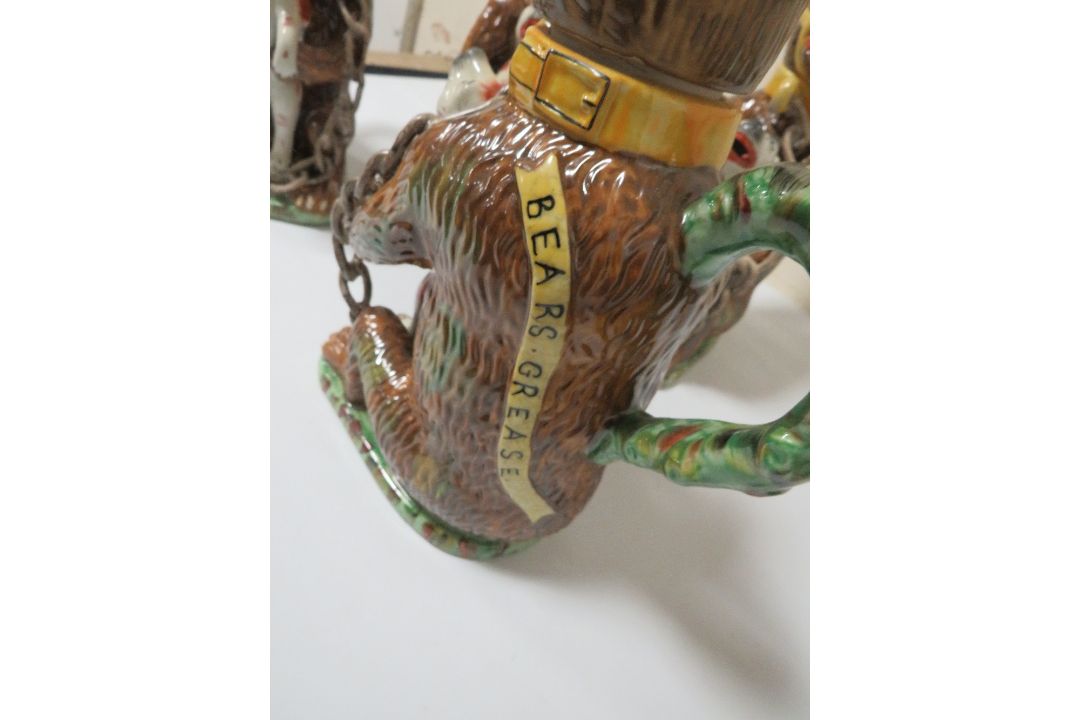 FIVE REPRODUCTION BEAR GREASE TEAPOTS - Image 3 of 4