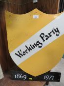 VINTAGE CARDBOARD SIGN 