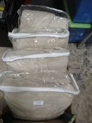 A BOX OF BEIGE NEW DRESSING GOWNS