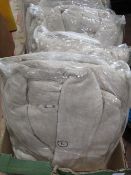 A BOX OF BEIGE NEW DRESSING GOWNS
